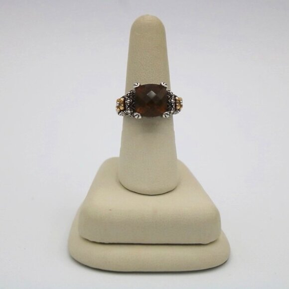 Barbara Bixby Sterling Silver 18K Yellow Gold Cushion...